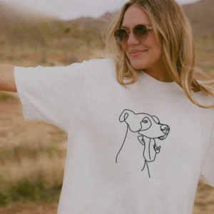 The Custom Pet Portrait Art T-Shirt | Your Photo as Minimalist Line Art